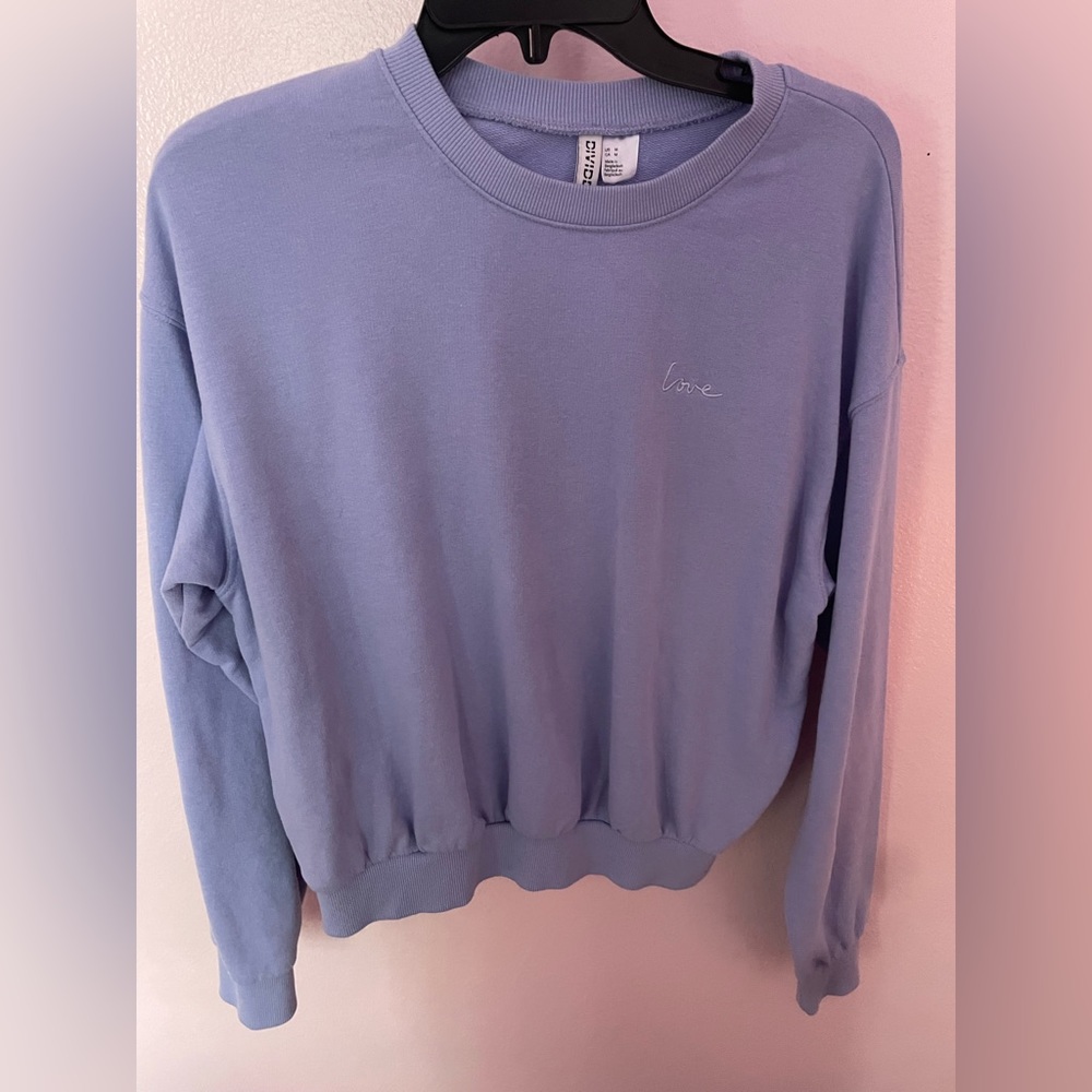 purple h&m sweatshirt